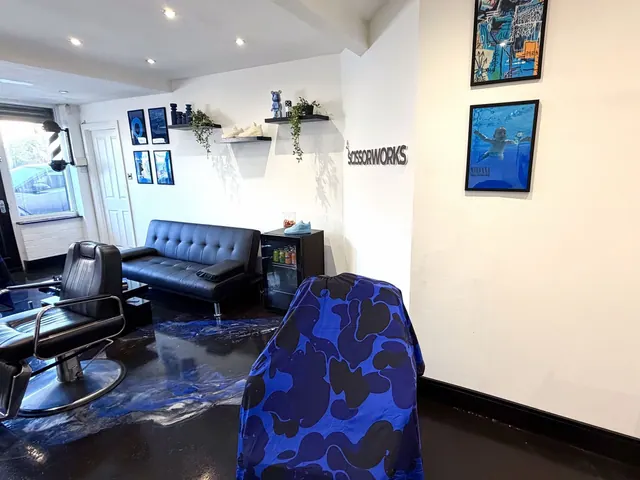The sofa and chair at Scissorworks